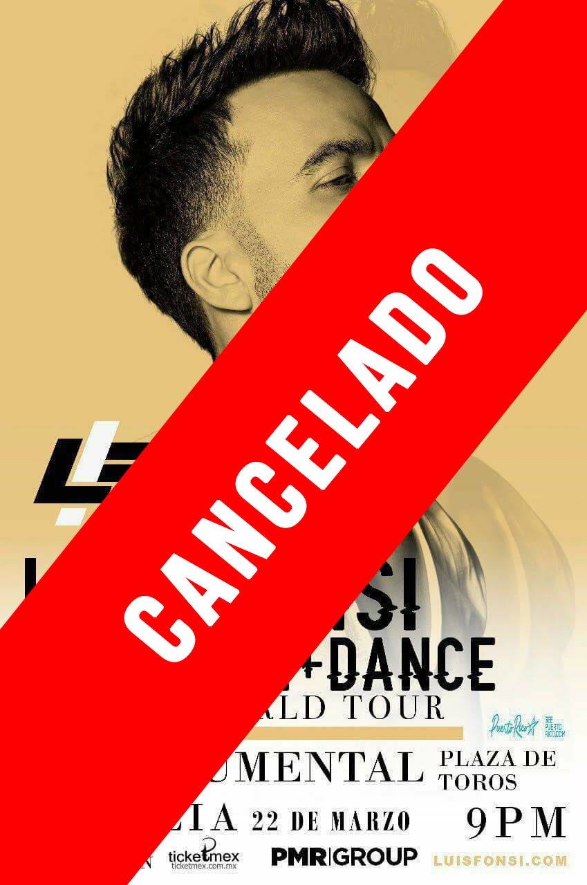  Se cancela concierto de Luis Fonsi, en Morelia