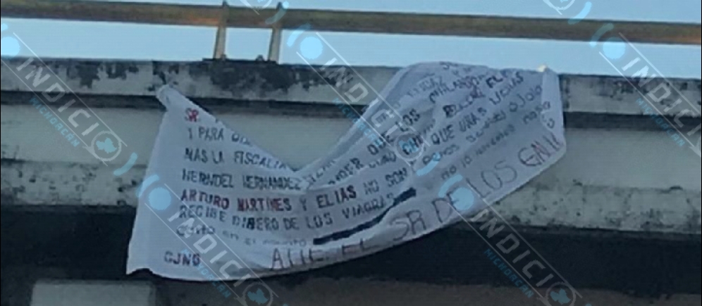  Aparecen narcomantas del CJNG con mensaje para el nuevo FGEM