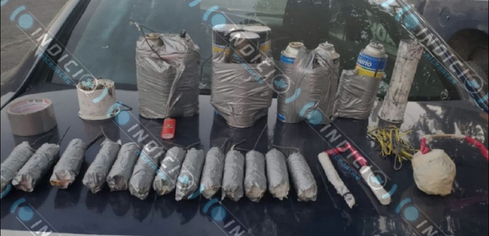  Capturan en Zamora a dos presuntos integrantes de un grupo criminal que traían 23 explosivos