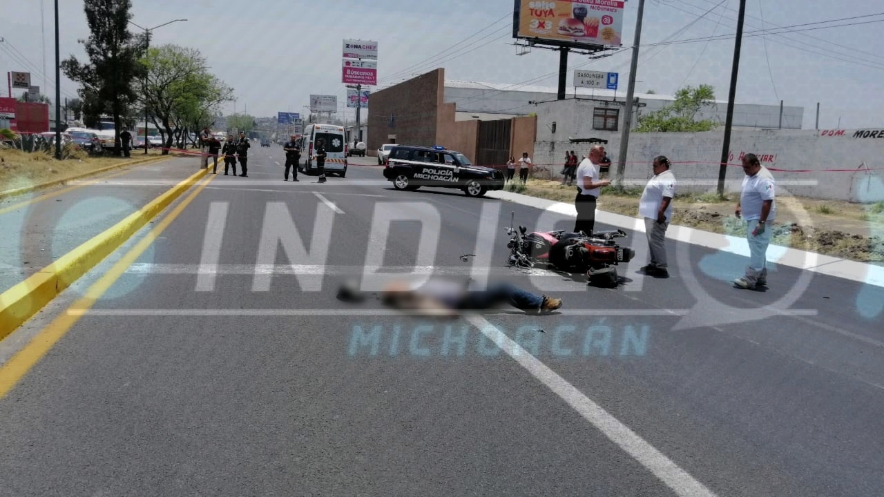  Muere motociclista en la Morelia-Salamanca