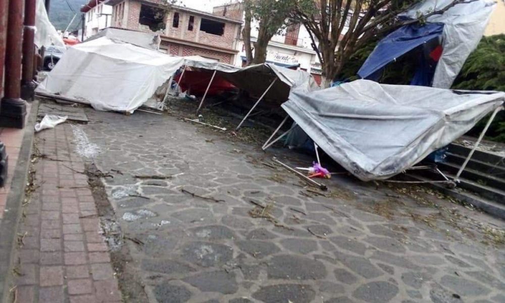  Por ventarrones, caída de árboles y estructuras en Paracho y Zacapu