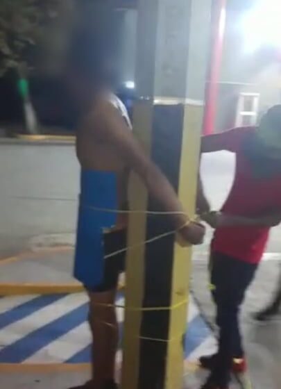  Reportan nuevo caso de hombre amarrado en vía pública de Apatzingán