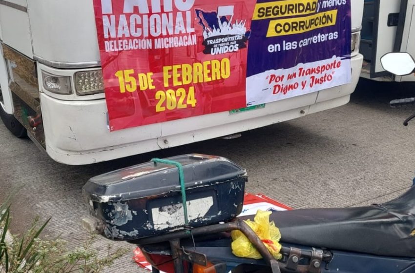  Transportistas se movilizan en Michoacán como parte del “Paro Nacional”